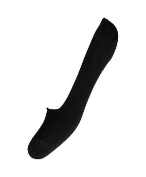 Decoy Basic strømper footies i sort med lækker bomuld